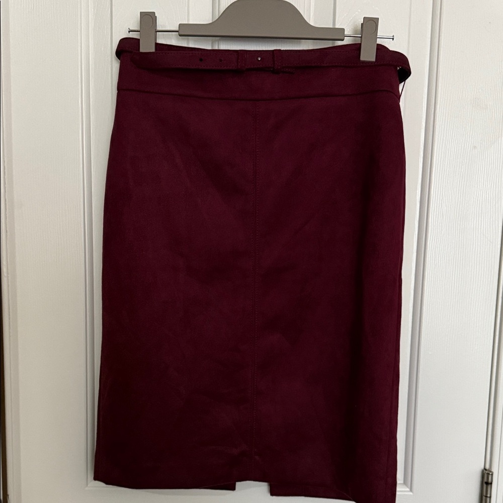 Ann Taylor Deep Burgundy Pencil Skirt